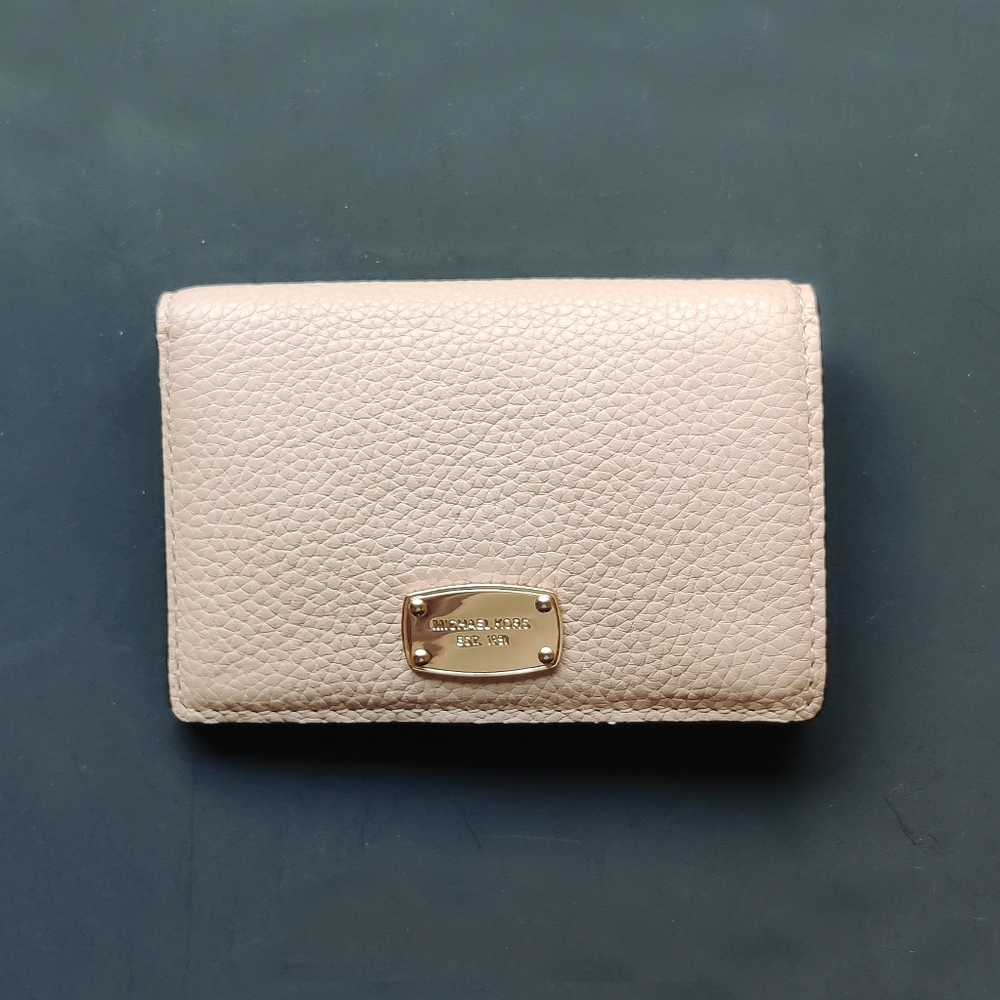 Michael Kors Cream Pebbled Leather Wallet